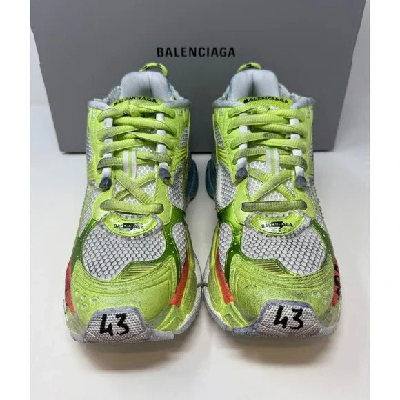 Balenciaga Marathon Runner Sneaker Yellow Unreleased Demna Size 10 US 43 EU - Picture 2 of 10